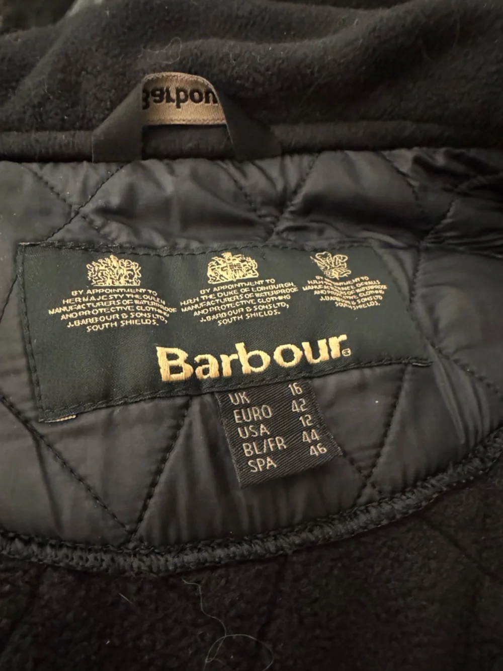 Barbour Black Quilted Jacket Womens US 12 UK 16 Lightweight Coat - Picture 3 of 6